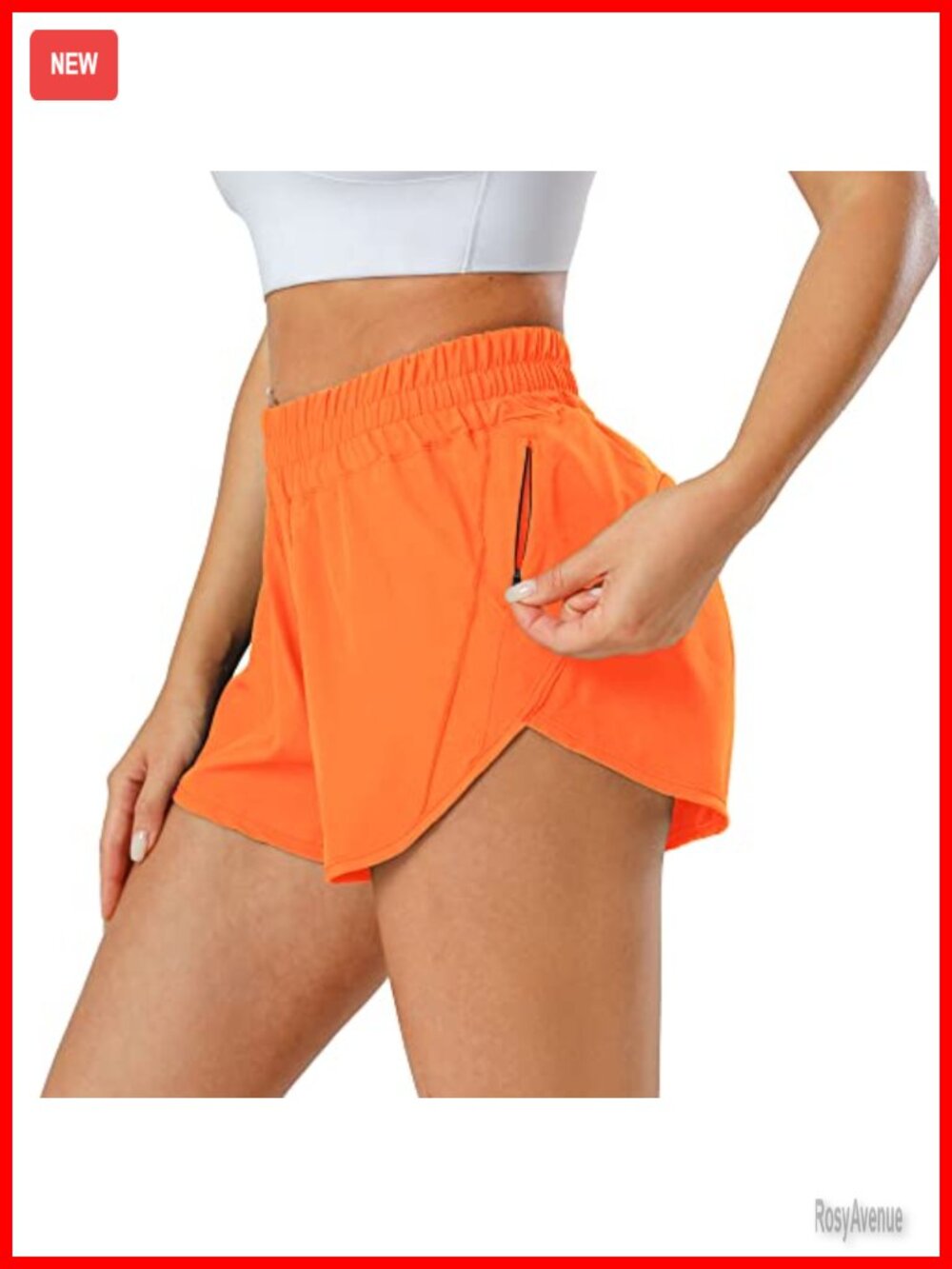 Quick Dry Running Shorts With Zip Pockets, Athletic Workout Shorts View 2
